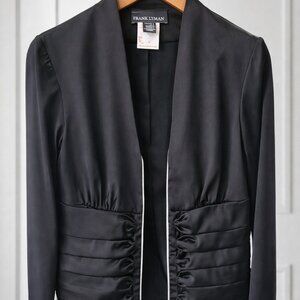 Frank Lyman Black Satin Jacket – Elegant Fitted Style